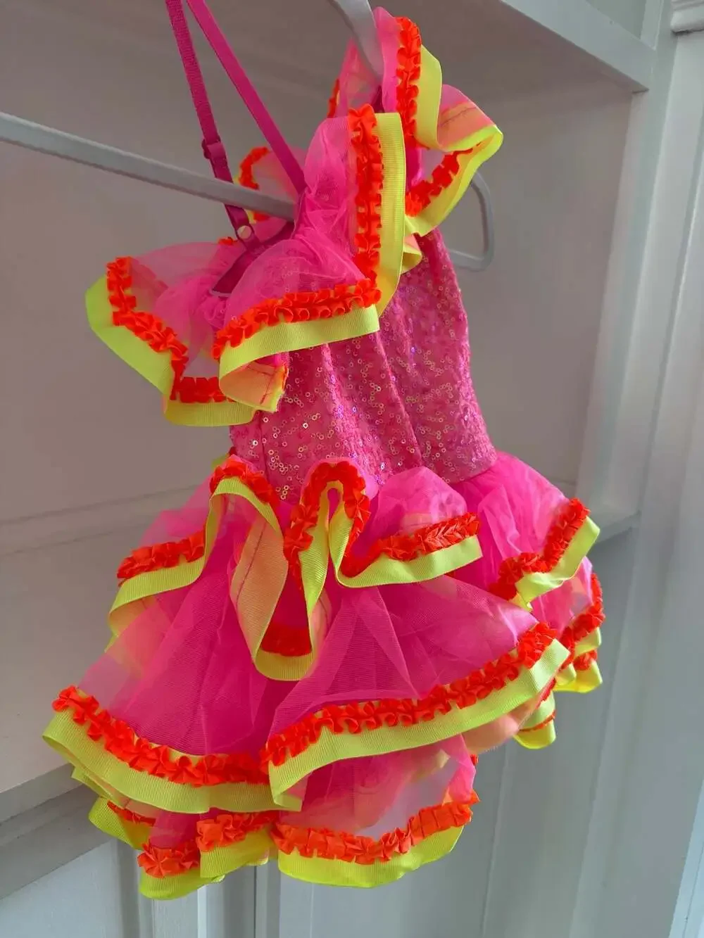 Revolution Dancewear 'Ay Caramba' Kids Sequin Ruffle Dance Costume Style RC17120